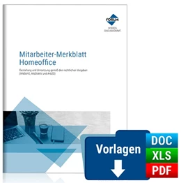 Abbildung von Mitarbeiter-Merkblatt Homeoffice - Standard-Ausgabe | 1. Auflage | | beck-shop.de