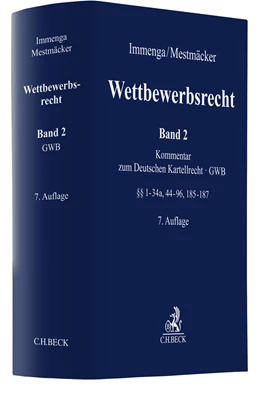 Abbildung von Immenga / Mestmäcker | Wettbewerbsrecht, Band 2: GWB. Kommentar zum Europäischen Kartellrecht | 7. Auflage | 2023 | beck-shop.de