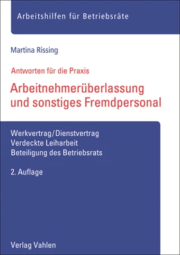 Abbildung von Rissing | Arbeitnehmerüberlassung und sonstiges Fremdpersonal | 2. Auflage | 2021 | beck-shop.de
