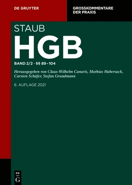 Abbildung von Staub | Handelsgesetzbuch: HGB, Band 2/2: §§ 89-104 | 6. Auflage | 2021 | beck-shop.de