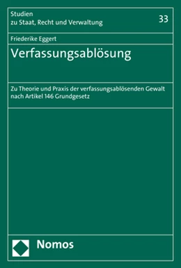 Abbildung von Eggert | Verfassungsablösung | 1. Auflage | 2021 | beck-shop.de