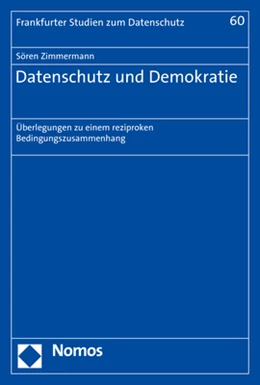 Abbildung von Zimmermann | Datenschutz und Demokratie | 1. Auflage | 2021 | beck-shop.de