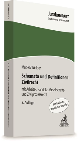 Abbildung von Maties / Winkler | Schemata und Definitionen Zivilrecht | 3. Auflage | 2022 | beck-shop.de