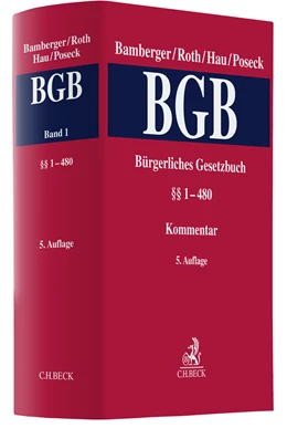 Abbildung von Bamberger / Roth | Bürgerliches Gesetzbuch: BGB, Band 1: §§ 1-480 | 5. Auflage | 2023 | beck-shop.de