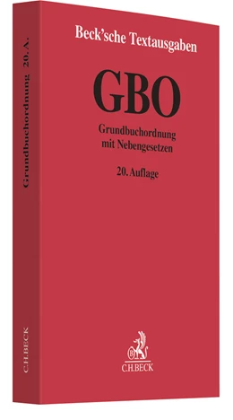 Abbildung von Grundbuchordnung: GBO | 20. Auflage | 2022 | beck-shop.de