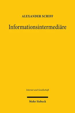 Abbildung von Schiff | Informationsintermediäre | 1. Auflage | 2021 | beck-shop.de