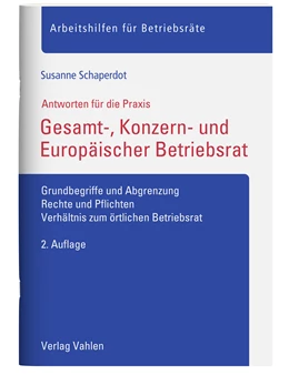 Abbildung von Schaperdot | Gesamt-, Konzern- und Europäischer Betriebsrat | 2. Auflage | 2022 | beck-shop.de