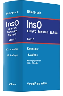 Abbildung von Uhlenbruck | Insolvenzordnung: InsO, Band 2: EuInsVO, SanInsKG (früher COVInsAG), StaRUG | 16. Auflage | 2023 | beck-shop.de
