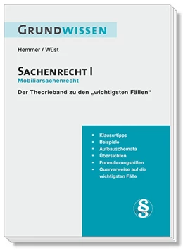 Abbildung von Hemmer / Wüst | Grundwissen - Sachenrecht I | 8. Auflage | 2021 | beck-shop.de