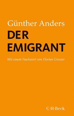 Cover: Günther Anders, Der Emigrant