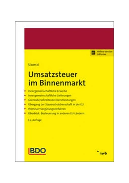 Abbildung von Sikorski | Umsatzsteuer im Binnenmarkt | 11. Auflage | 2021 | beck-shop.de