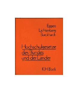 Abbildung von Eggers / Lichtenberg | Hochschulgesetze des Bundes und der Länder | 1. Auflage | | beck-shop.de