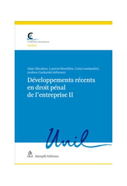 Abbildung von Macaluso / Moreillon | Développements récents en droit pénal de l'entreprise II | 1. Auflage | 2021 | 75 | beck-shop.de