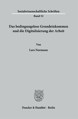 Abbildung von Normann | Das bedingungslose Grundeinkommen und die Digitalisierung der Arbeit | 1. Auflage | 2021 | beck-shop.de