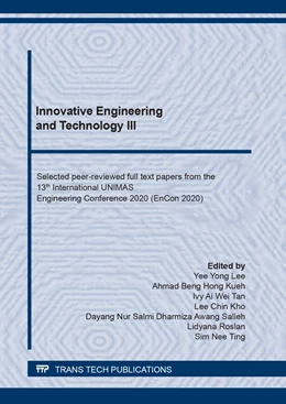 Abbildung von Lee / Kueh | Innovative Engineering and Technology III | 1. Auflage | 2021 | beck-shop.de