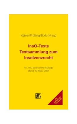 Abbildung von Kübler / Prütting | InsO-Texte | 10. Auflage | 2021 | beck-shop.de