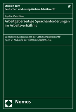 Abbildung von Valentine | Arbeitgeberseitige Sprachanforderungen im Arbeitsverhältnis | 1. Auflage | 2021 | beck-shop.de