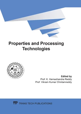 Abbildung von Reddy / Chintamreddy | Properties and Processing Technologies | 1. Auflage | 2021 | beck-shop.de