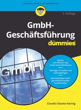Abbildung von Ossola-Haring | GmbH-Geschäftsführung für Dummies | 2. Auflage | 2021 | beck-shop.de