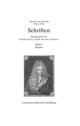 Abbildung von Hahn | Johann von Besser (1654-1729). Schriften / Register | 1. Auflage | 2021 | beck-shop.de