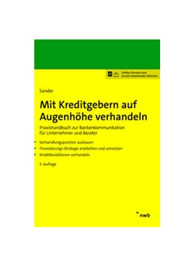 Abbildung von Sander | Mit Kreditgebern auf Augenhöhe verhandeln | 3. Auflage | 2021 | beck-shop.de