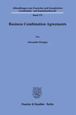 Abbildung von Kiesgen | Business Combination Agreements. | 1. Auflage | 2021 | beck-shop.de