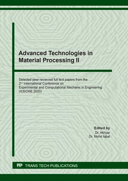 Abbildung von Akhyar / Iqbal | Advanced Technologies in Material Processing II | 1. Auflage | 2021 | beck-shop.de