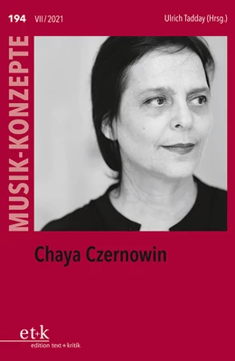 Abbildung von Tadday | Chaya Czernowin | 1. Auflage | 2021 | beck-shop.de
