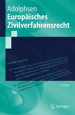 Abbildung von Adolphsen | Europäisches Zivilverfahrensrecht | 3. Auflage | 2022 | beck-shop.de