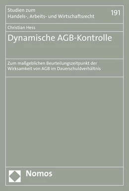 Abbildung von Hess | Dynamische AGB-Kontrolle | 1. Auflage | 2021 | beck-shop.de