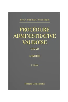 Abbildung von Bovay / Blanchard | Procédure administrative vaudoise: LPA-VD | 2. Auflage | 2021 | beck-shop.de