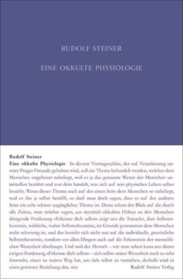 Abbildung von Steiner / Rudolf Steiner Nachlassverwaltung | Eine okkulte Physiologie | 6. Auflage | 2022 | beck-shop.de