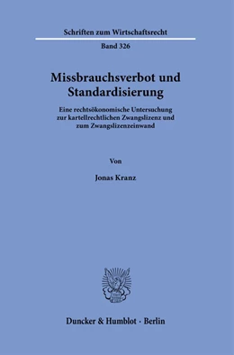 Abbildung von Kranz | Missbrauchsverbot und Standardisierung | 1. Auflage | 2021 | beck-shop.de