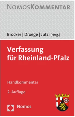 Abbildung von Brocker / Droege | Verfassung für Rheinland-Pfalz | 2. Auflage | 2022 | beck-shop.de