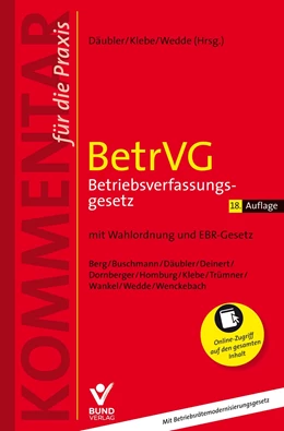 Abbildung von Däubler / Klebe | BetrVG - Betriebsverfassungsgesetz | 18. Auflage | 2022 | beck-shop.de