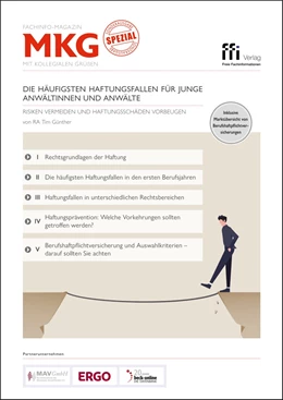 Abbildung von Fachinfo-Magazin MkG • Spezial Ausgabe • Die häufigsten Haftungsfallen für junge Anwältinnen und Anwälte | | 2021 | beck-shop.de