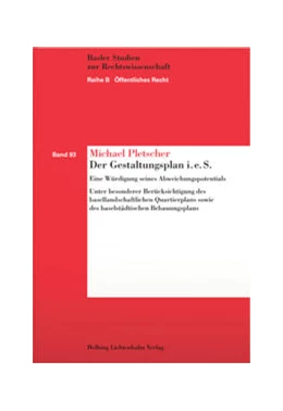 Abbildung von Pletscher | Der Gestaltungsplan i.e.S. | | 2021 | Band 93 | beck-shop.de
