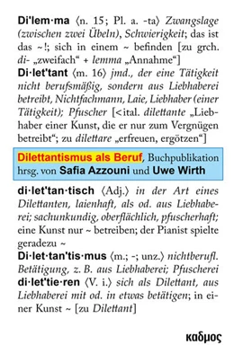 Abbildung von Azzouni / Wirth | Dilettantismus als Beruf | 2. Auflage | 2021 | beck-shop.de