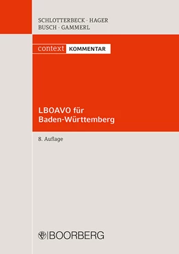 Abbildung von Schlotterbeck / Hager | LBOAVO für Baden-Württemberg | 8. Auflage | 2021 | beck-shop.de