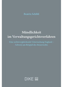 Abbildung von Schibli | Mündlichkeit im Verwaltungsgerichtsverfahren | | 2021 | beck-shop.de