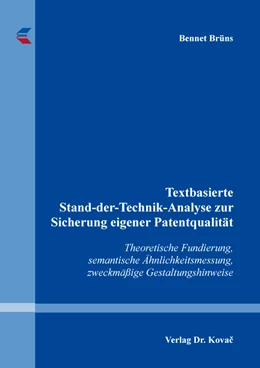 Abbildung von Brüns | Textbasierte Stand-der-Technik-Analyse zur Sicherung eigener Patentqualität | 1. Auflage | 2021 | 544 | beck-shop.de