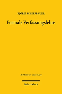 Abbildung von Schiffbauer | Formale Verfassungslehre | 1. Auflage | 2021 | 4 | beck-shop.de