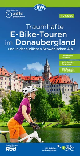 Abbildung von Allgemeiner Deutscher Fahrrad-Club e.V. (ADFC) / BVA BikeMedia GmbH | ADFC-Regionalkarte Traumhafte E-Bike-Touren im Donaubergland, 1:75.000, mit Tagestourenvorschlägen, reiß- und wetterfest, GPS-Tracks Download | 1. Auflage | 2021 | beck-shop.de