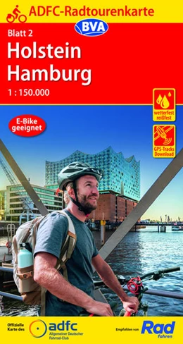 Abbildung von Allgemeiner Deutscher Fahrrad-Club e.V. (ADFC) / BVA BikeMedia GmbH | ADFC-Radtourenkarte 2 Holstein Hamburg 1:150.000, reiß- und wetterfest, E-Bike geeignet, GPS-Tracks Download | 17. Auflage | 2021 | beck-shop.de