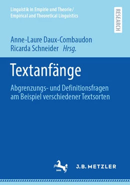 Abbildung von Daux-Combaudon / Schneider | Textanfänge | 1. Auflage | 2021 | beck-shop.de