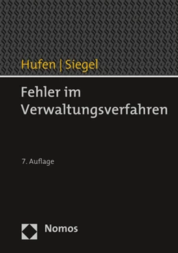 Abbildung von Hufen / Siegel | Fehler im Verwaltungsverfahren | 7. Auflage | 2021 | beck-shop.de