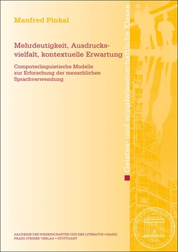 Abbildung von Pinkal | Mehrdeutigkeit, Ausdrucksvielfalt, kontextuelle Erwartung | 1. Auflage | | 2021.1 | beck-shop.de