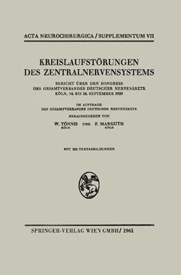Abbildung von Tönnis / Marguth | Kreislaufstörungen des Zentralnervensystems | 1. Auflage | 2019 | beck-shop.de