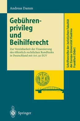 Abbildung von Damm | Gebührenprivileg und Beihilferecht | 1. Auflage | 2013 | beck-shop.de