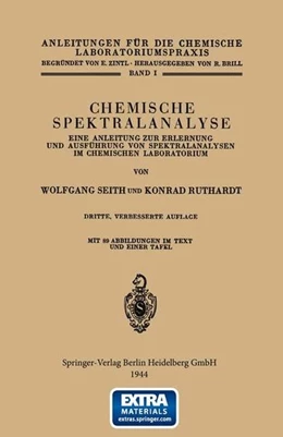 Abbildung von Seith / Ruthardt | Chemische Spektralanalyse | 3. Auflage | 2019 | beck-shop.de